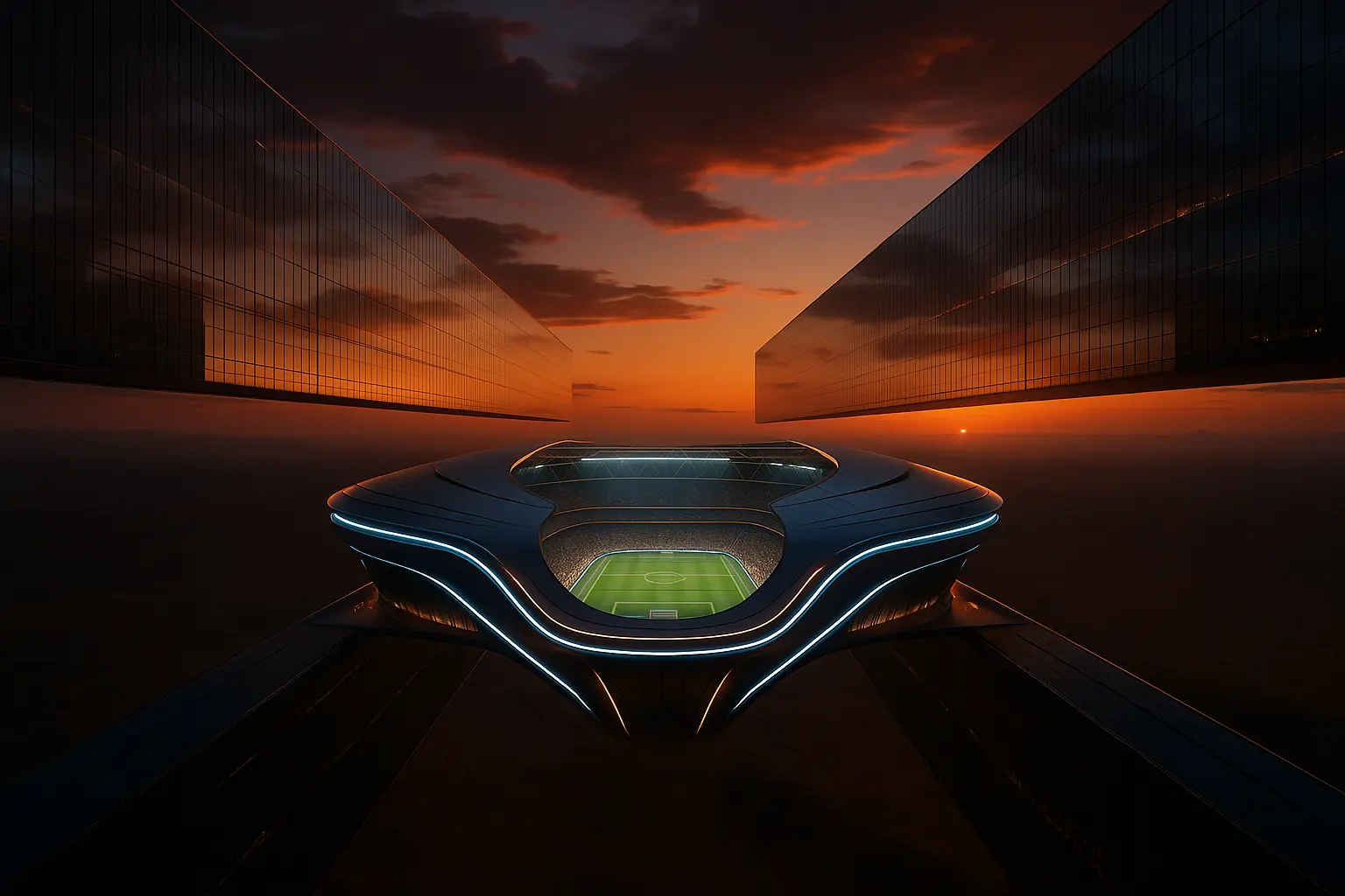 L'arabie saoudite prévoit de construire un stade suspendu pour le mondial 2034. Le projet fou : au sein de la ville futrist de Neom (the line) l'état saoudien ambitionne d'offir un nouvelle expérience football.