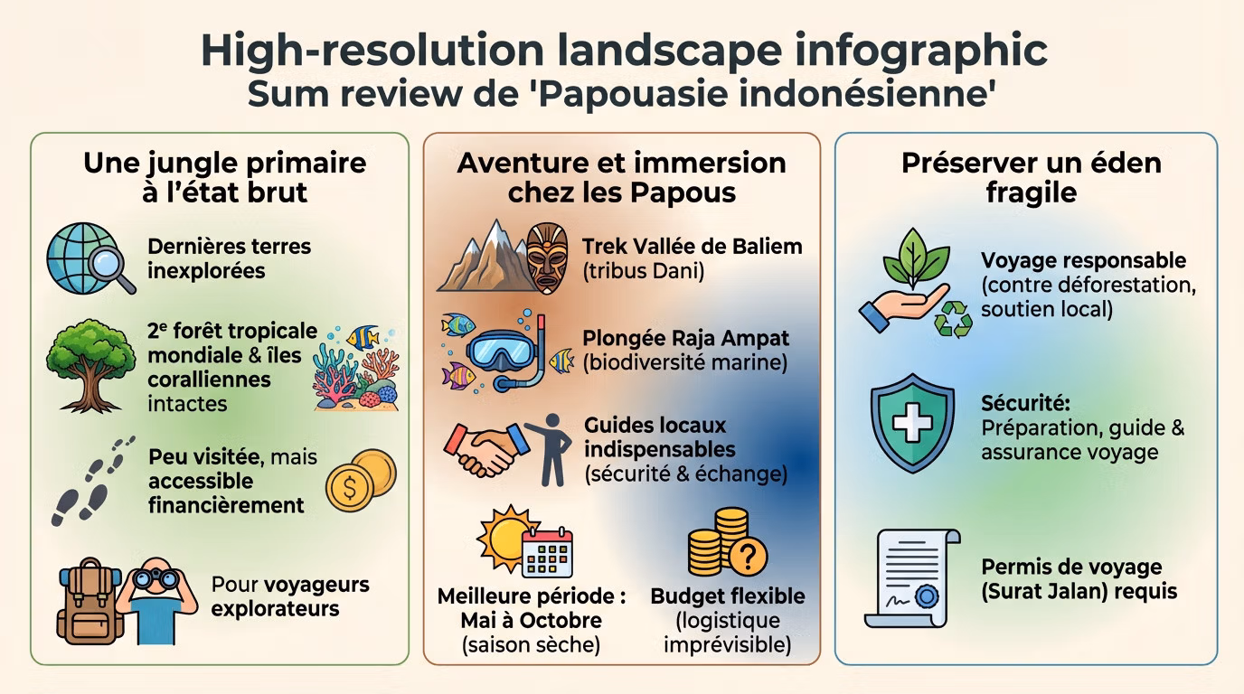 Infographie sur le voyage en Papouasie indonésienne et la biodiversité