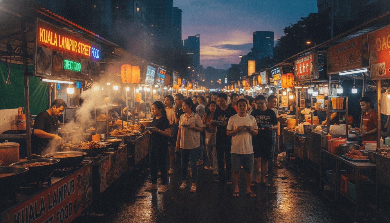 explorez la street food incontournable de jalan alor à kuala lumpur et savourez des plats authentiques dans une ambiance animée et conviviale.