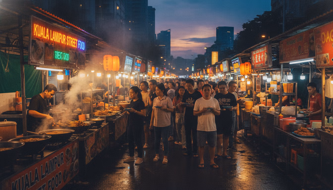 explorez la street food incontournable de jalan alor à kuala lumpur et savourez des plats authentiques dans une ambiance animée et conviviale.