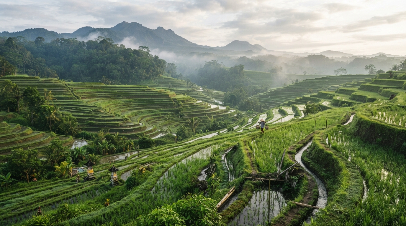 explorez les paysages époustouflants de bali, entre rizières verdoyantes, plages paradisiaques, volcans majestueux et temples empreints de sérénité.
