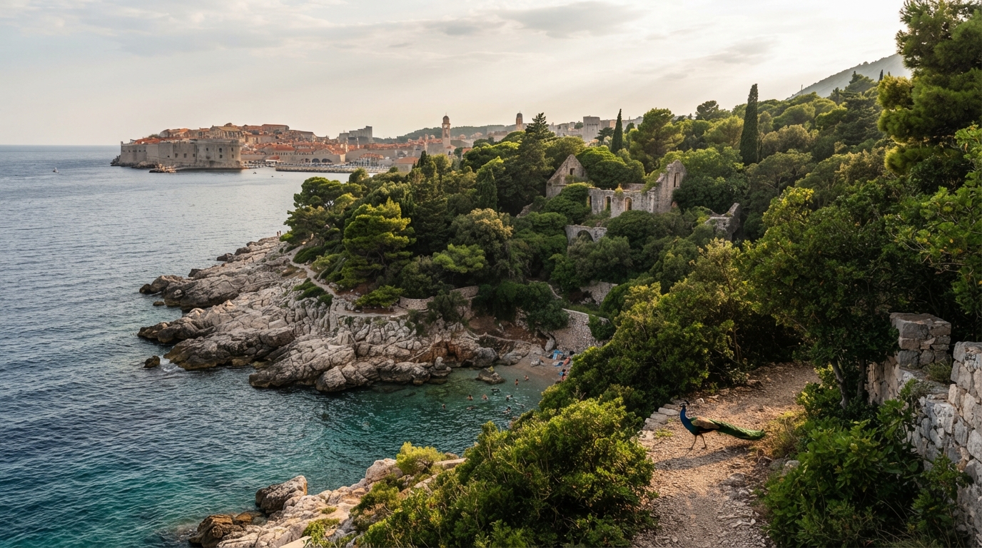 explorez lokrum, l’île mystérieuse près de dubrovnik : découvrez ses plages, son monastère, ses jardins et tous nos conseils pour préparer votre visite.
